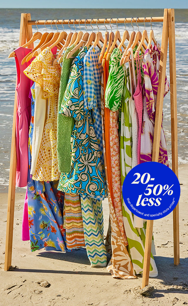 dresses 20-50% less than department & specialty store prices**.