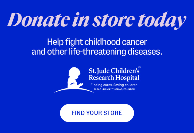 St. Jude Children's Research Hospital. Donate in store today. Help fight childhood cancer and other life-threatening diseases. find your store.