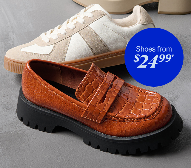 shop shoes from $24.99.