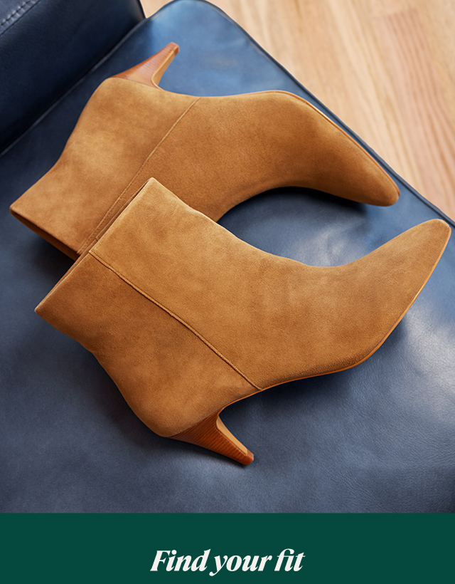 shop booties. find your size.